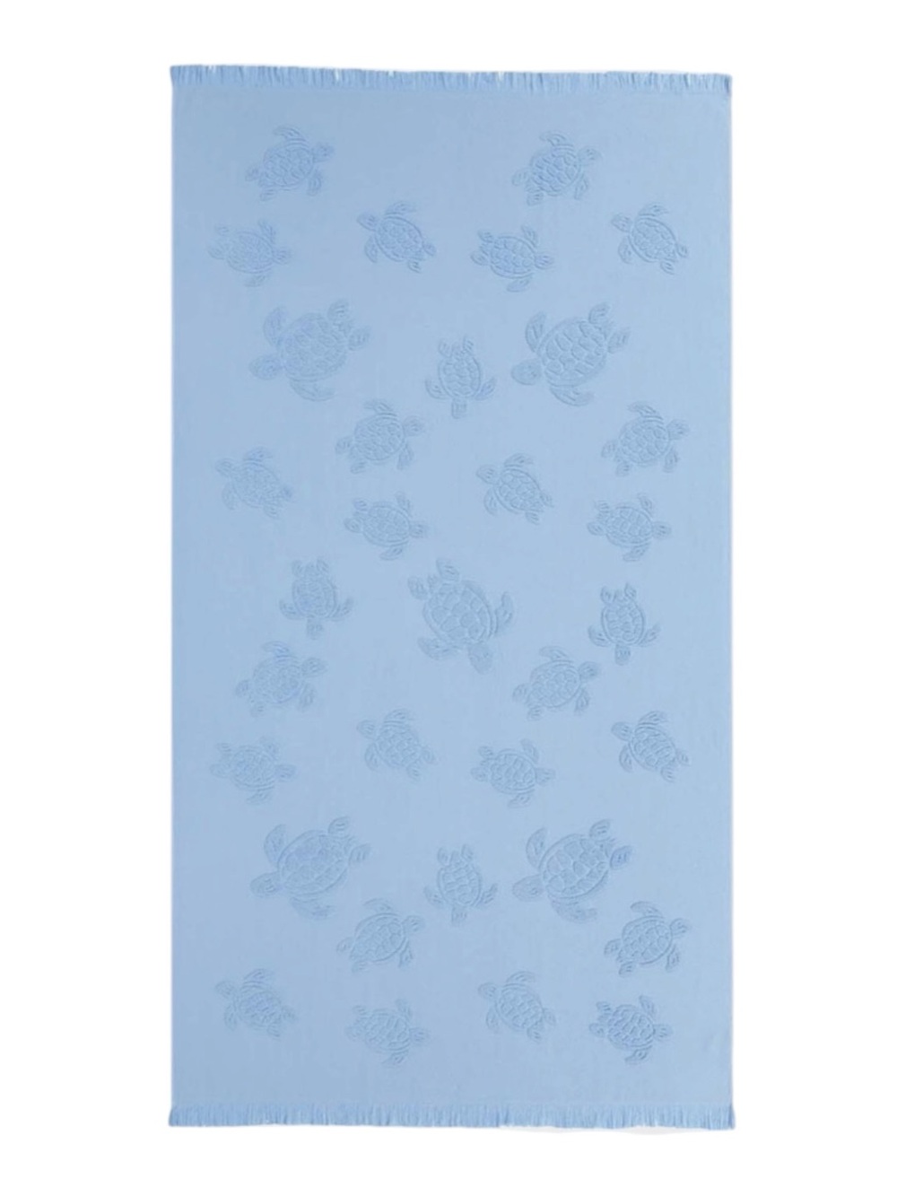 NEW VILEBREQUIN Light Blue Jacquard Turtle Cotton Towel